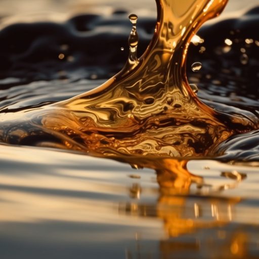Oil pollution in water, created with Generative AI technology